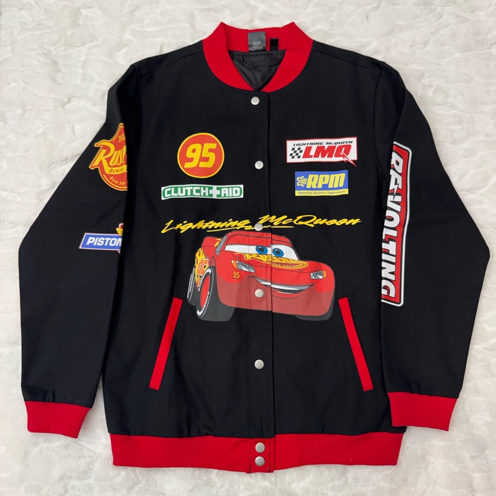NWOT Lightning McQueen Racing Jacket Cars Disney Bomber Style Size XS
